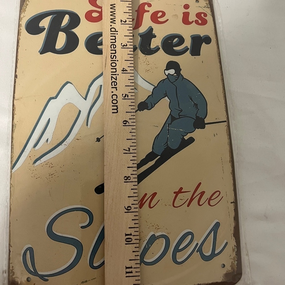 “Life is Better On The Slopes” Snow Ski Funny Retro Vintage Tin Metal Signs - Picture 3 of 4